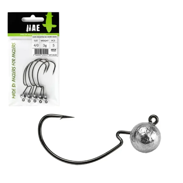 MATE WEIGHTED WG WORM HOOK #2/0 (KESICA)